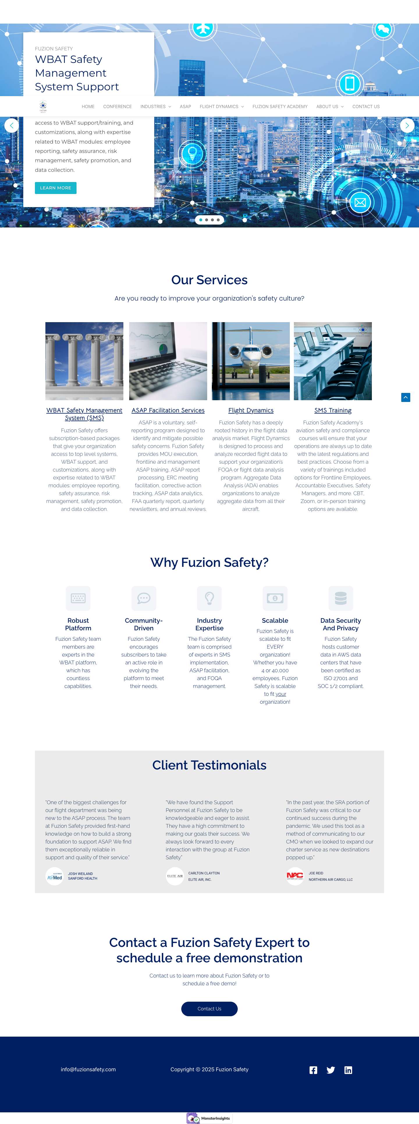 HOME - Fuzion Safety - Full Screenshot