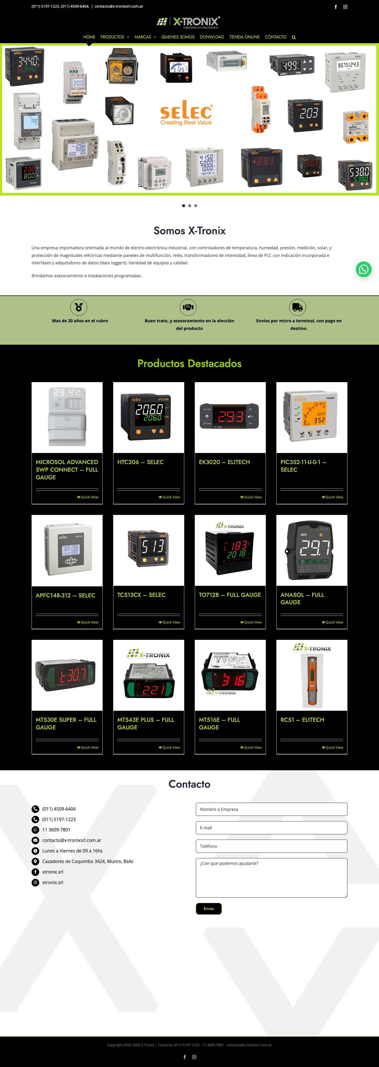 Xtronix – Sitio WebWhatsApp - Full Screenshot