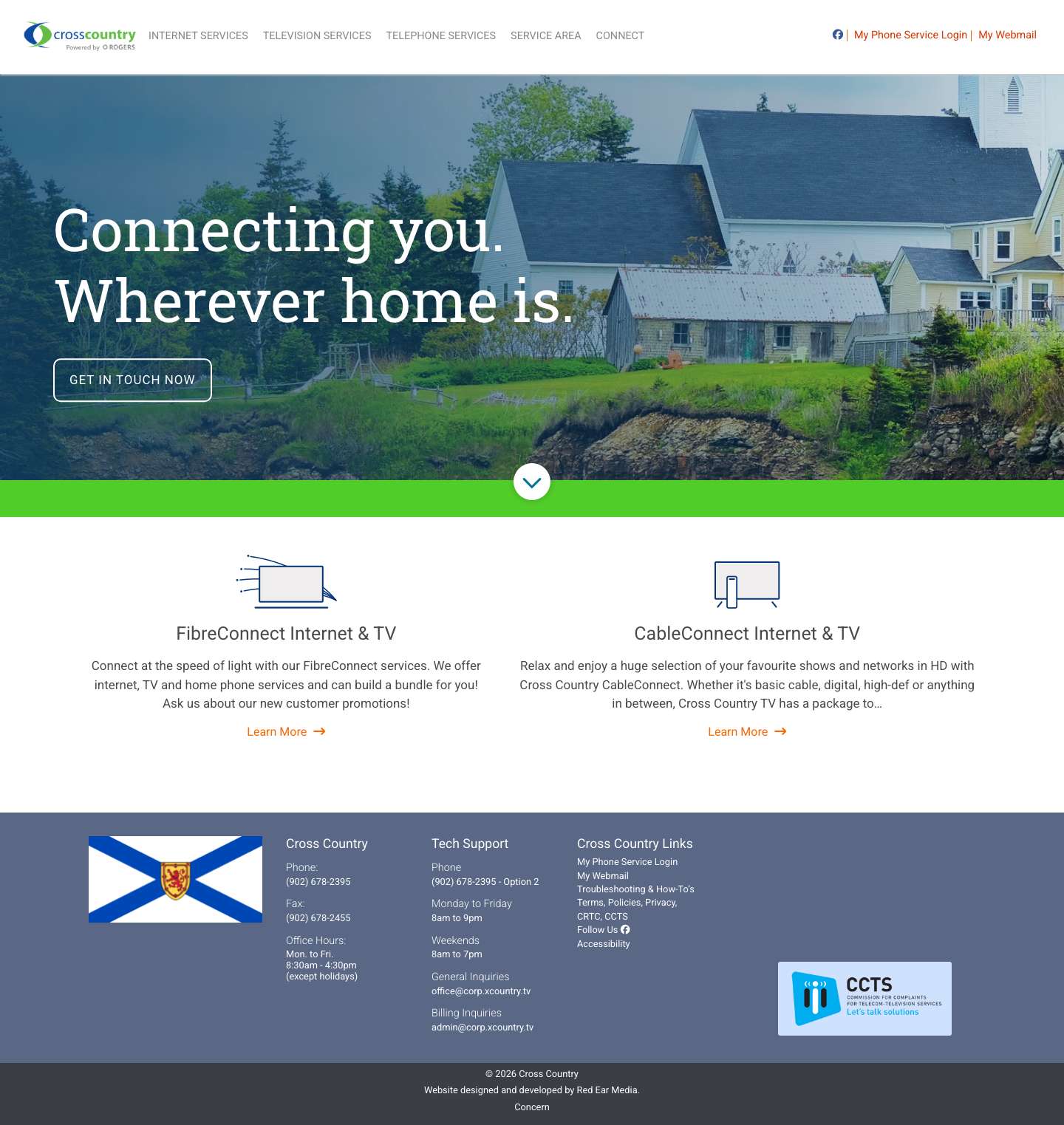 Cross Country TV | Home - Full Screenshot