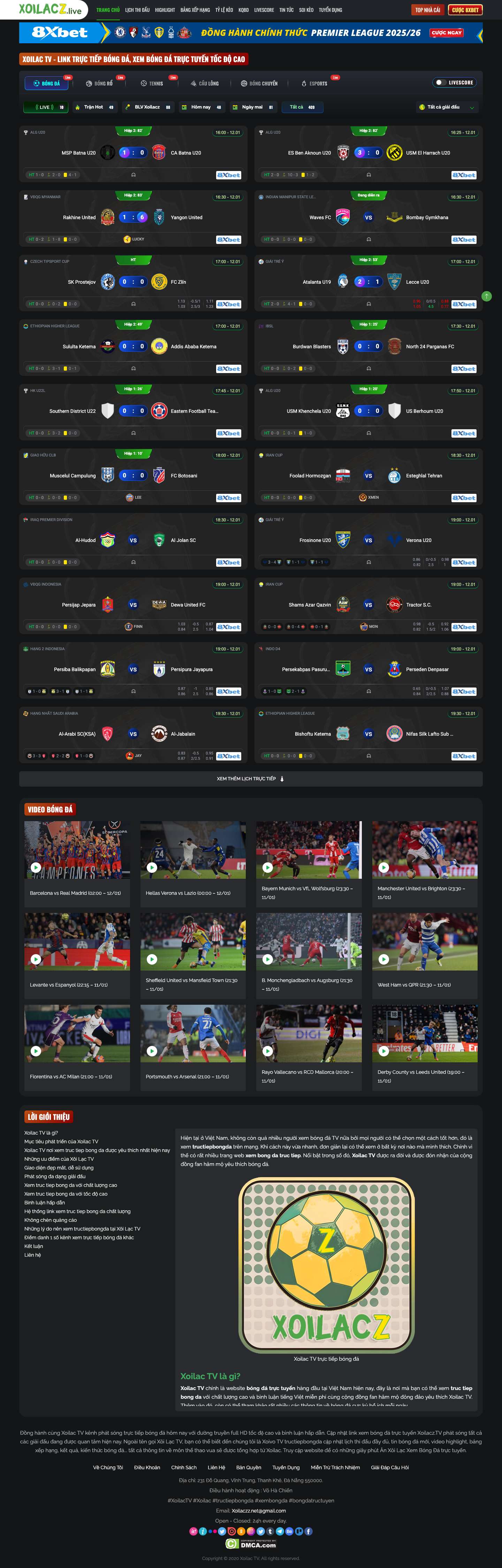 Xoilac TV - Xem Trực Tiếp Bóng Đá Xôi Lạc hôm nay XoilacZ - Full Screenshot