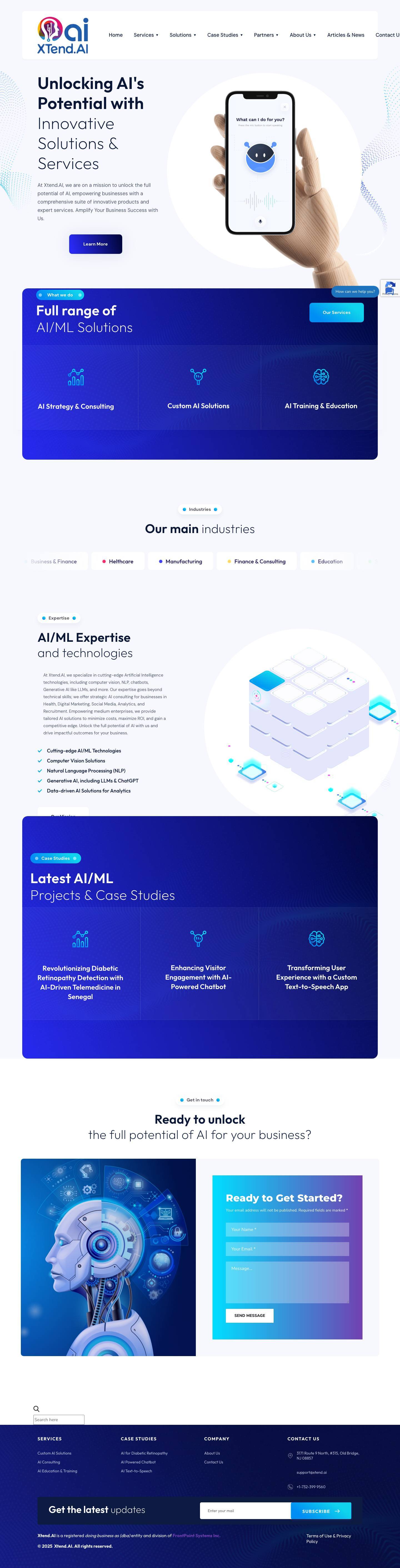Xtend.AI - Unleash the Power of AI for Your Business - Xtend.AI - Custom AI Solutions | AI Strategy & Consulting - Full Screenshot