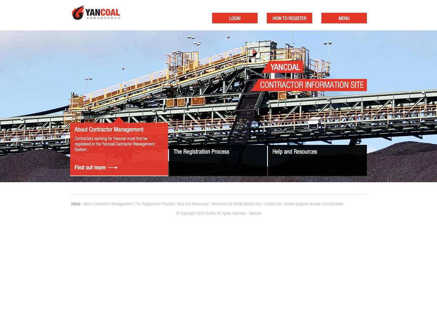 Yancoal ContractorsYancoal Contractors – Just another Onsite Customer Portal site - Full Screenshot