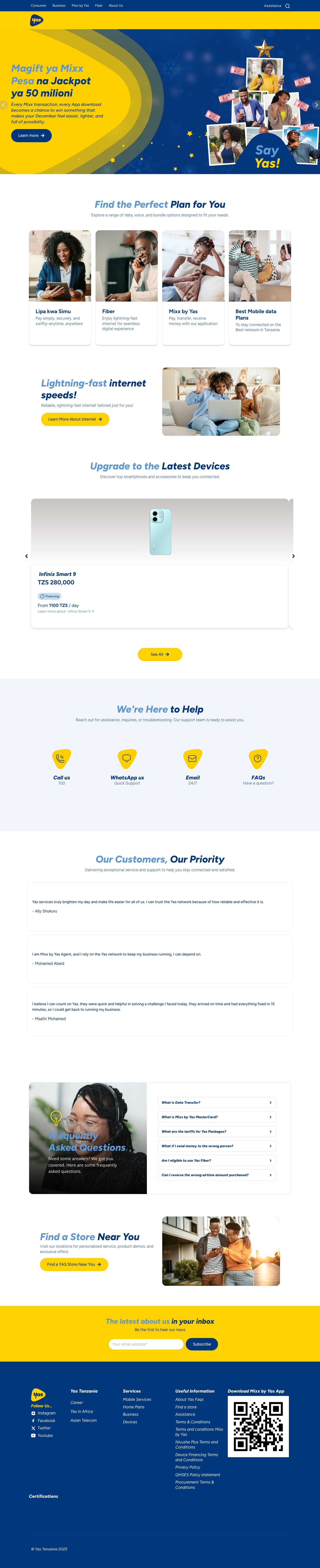 Consumer - Yas Tanzania - Full Screenshot