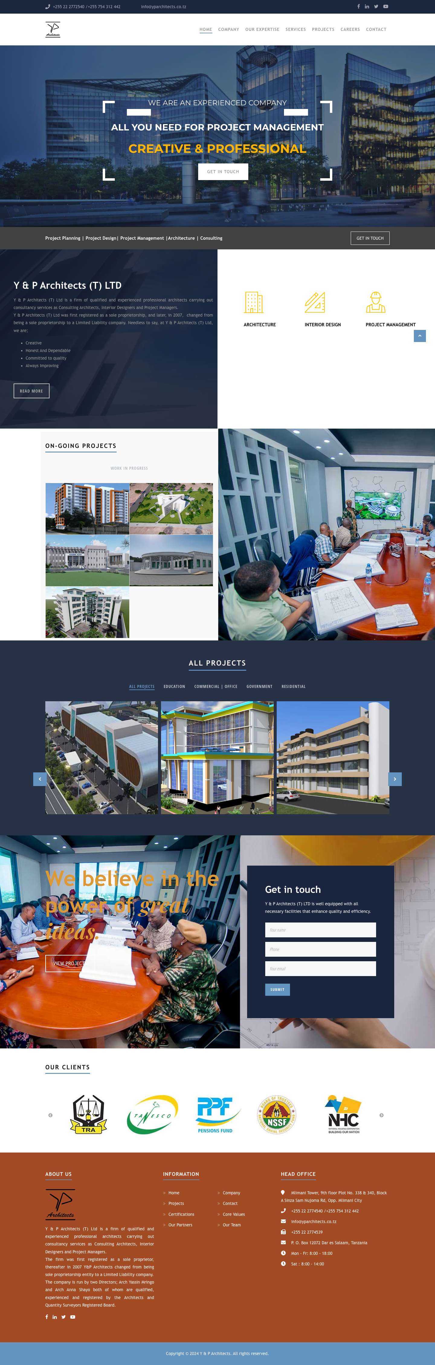 Professional Architects – Y & P Architects - Full Screenshot