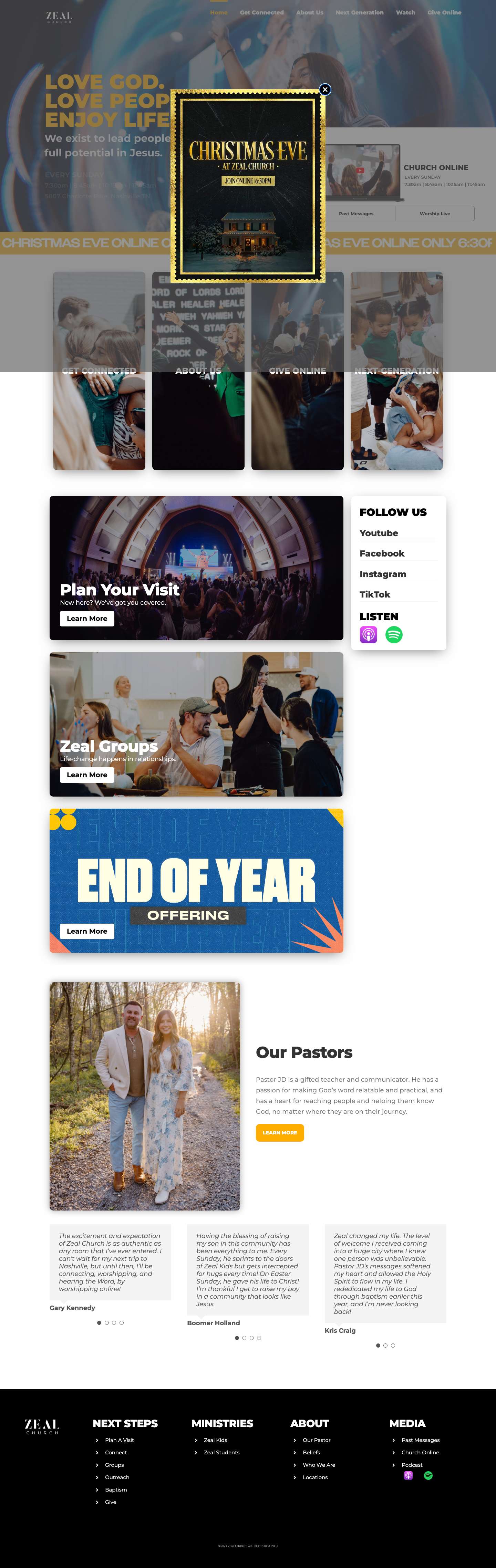 Zeal Church | Nashville, TN - Full Screenshot