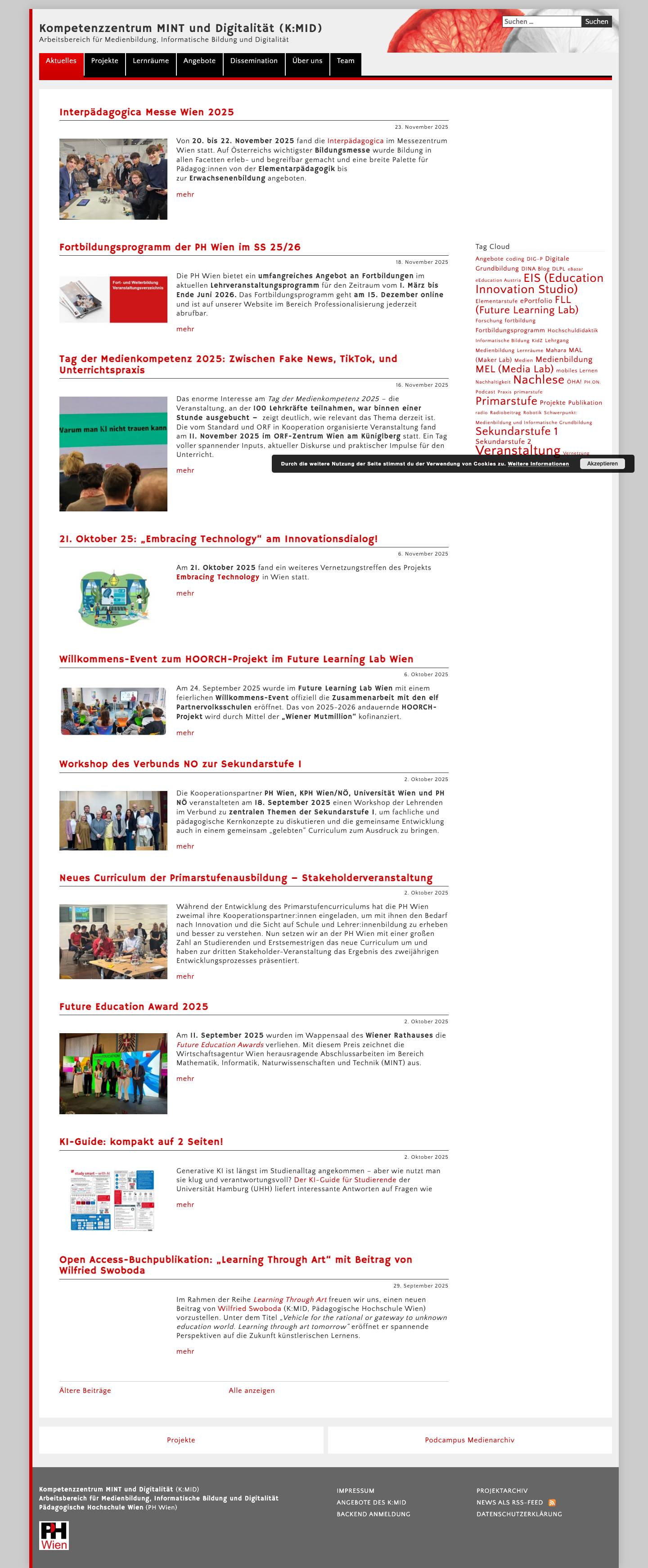 Kompetenzzentrum MINT und Digitalität (K:MID) - Full Screenshot