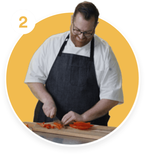 chef cutting vegetables