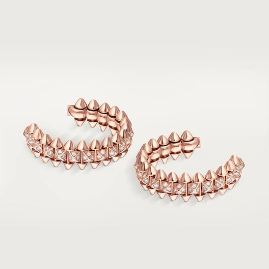 Clash de Cartier hoop earrings, small model, paved 6