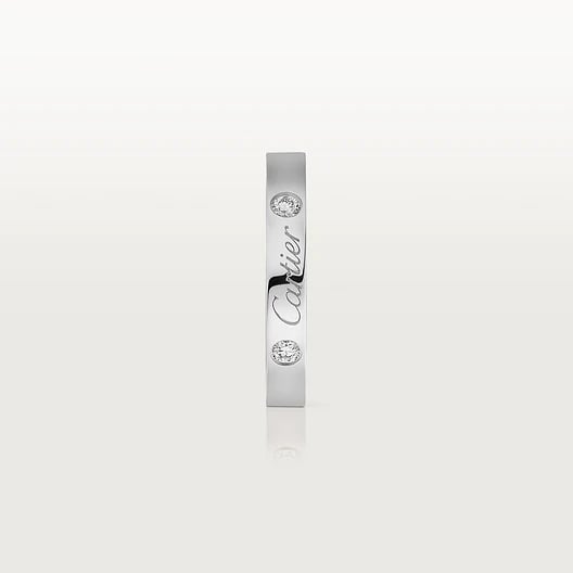 C de Cartier wedding ring, width 3 mm, 2 diamonds 4
