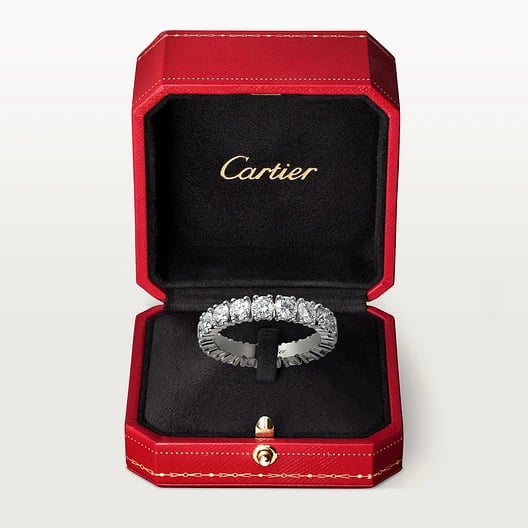 Cartier Destinée wedding ring, width 4.1 mm, paved 7