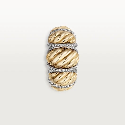 Cartier Libre Tressage ring, diamonds 5