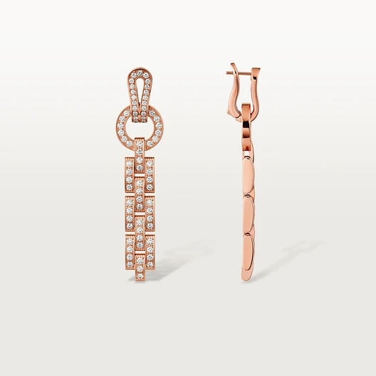 Agrafe earrings, paved 7