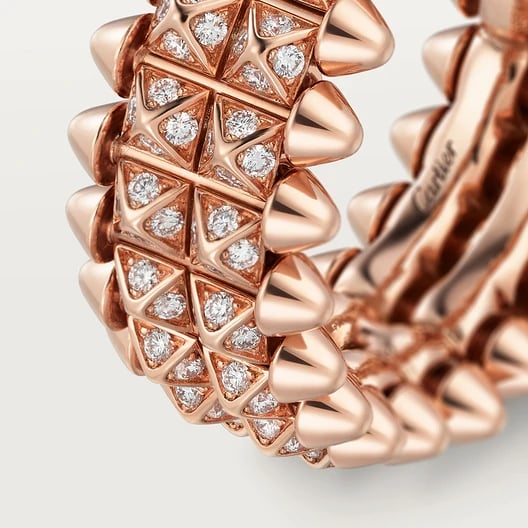 Clash de Cartier ring, double, paved 4