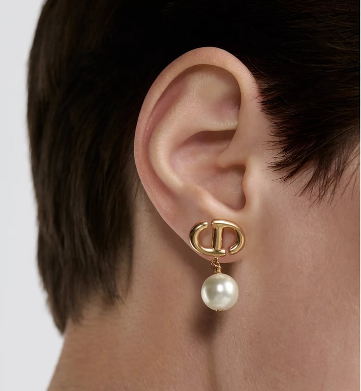 DIOR CD Navy Earrings