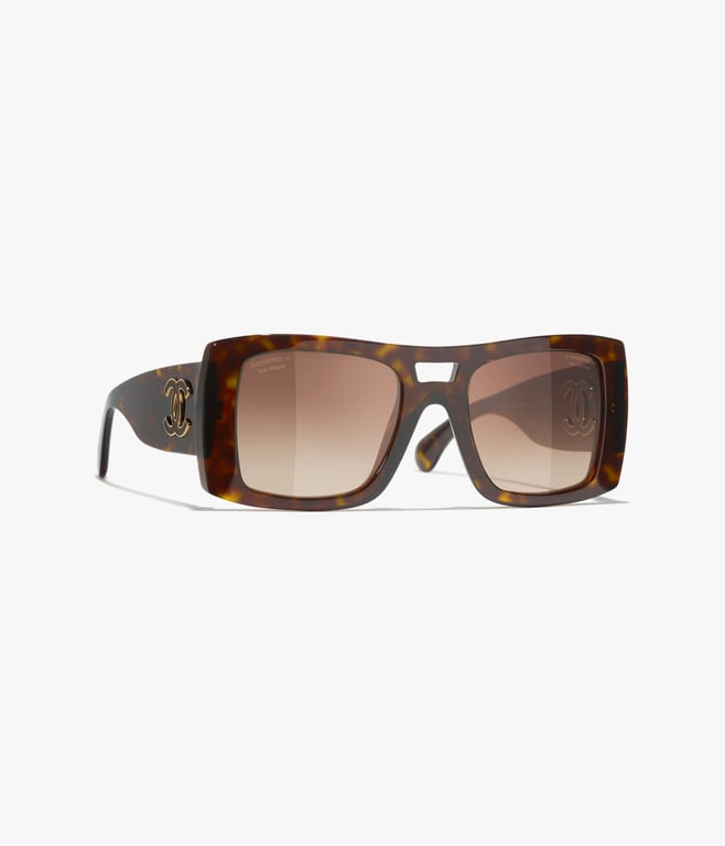 chanel sunglass ブラウン CHANEL Chanel Pilot Sunglasses