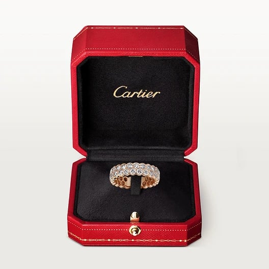Broderie de Cartier wedding band, double row, diamonds 6