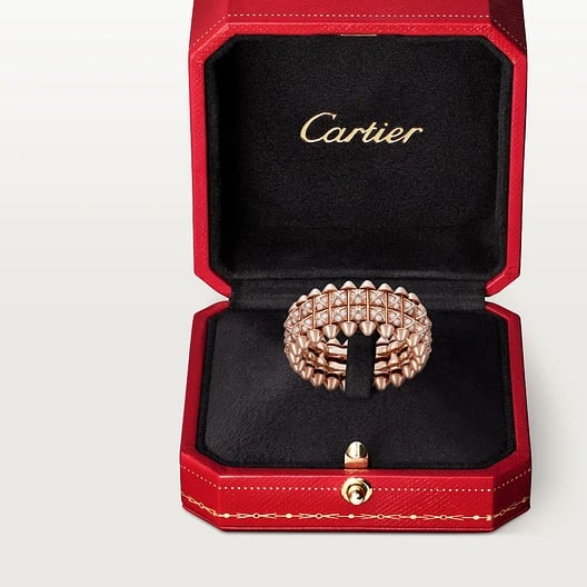 Clash de Cartier ring, double, paved 7