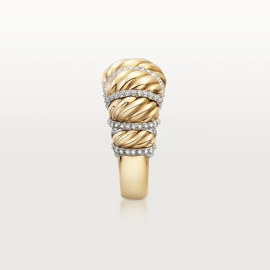 Cartier Libre Tressage ring, diamonds 6