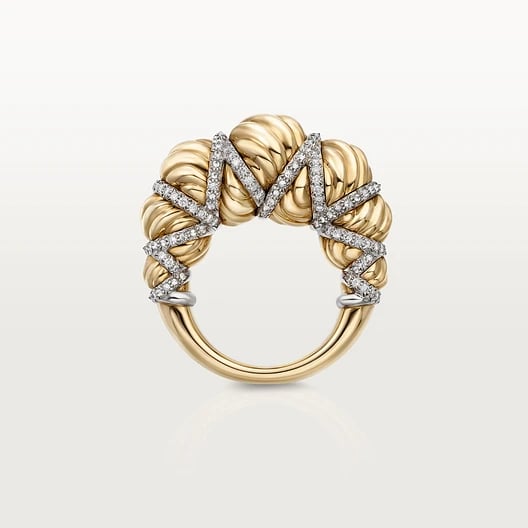 Cartier Libre Tressage ring, diamonds 2