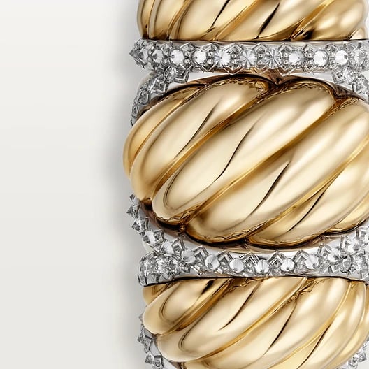 Cartier Libre Tressage ring, diamonds 3