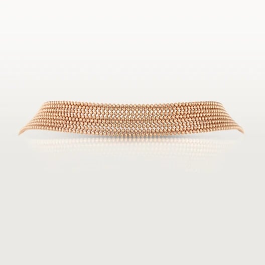 Agrafe long necklace, semi-paved 7