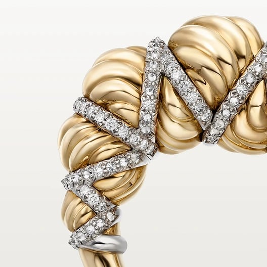 Cartier Libre Tressage ring, diamonds 7
