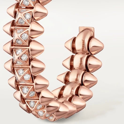 Clash de Cartier hoop earrings, small model, paved 3