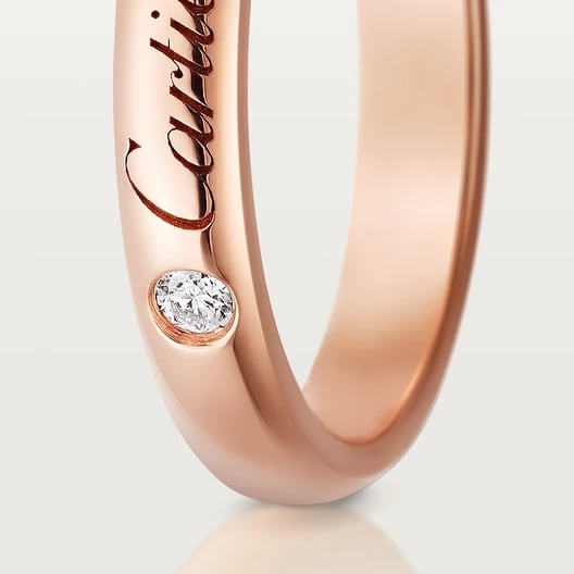 C de Cartier wedding ring, width 3 mm, 1 diamond 4