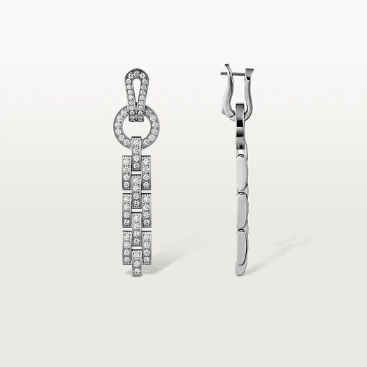 Agrafe earrings, paved 7