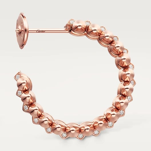 Clash de Cartier hoop earrings, small model, paved 5