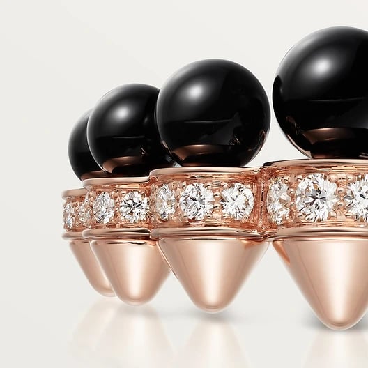 Clash de Cartier ring, onyx, extra-large model, diamonds 5