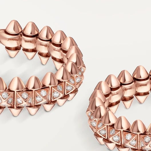 Clash de Cartier hoop earrings, small model, paved 7