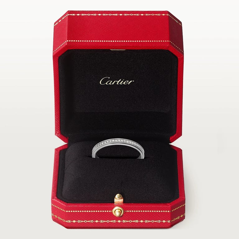 Cartier d'Amour wedding ring, width 2.3 mm, paved 5