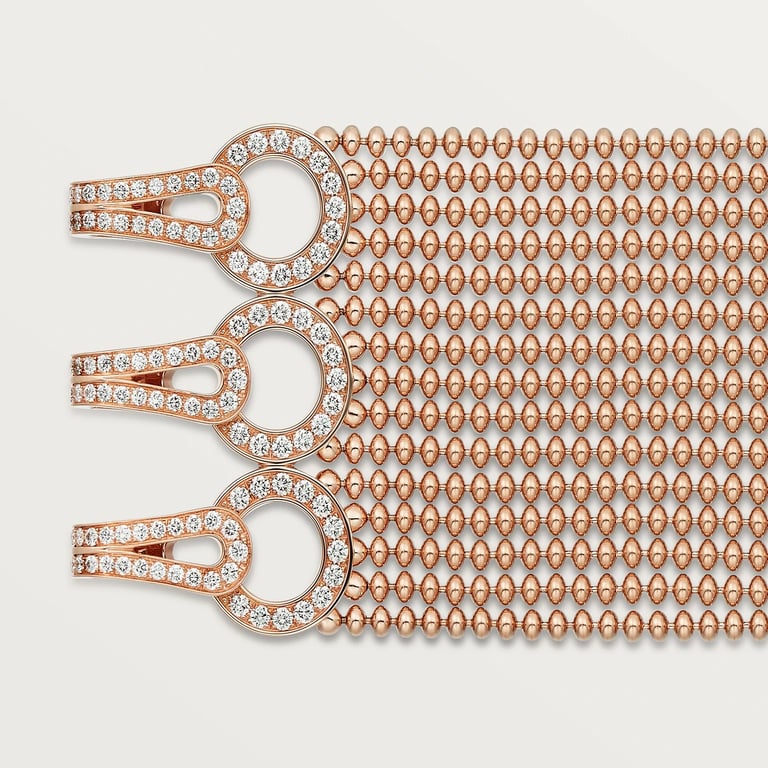 Agrafe bracelet, medium model, semi-paved 3