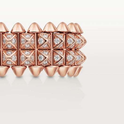 Clash de Cartier ring, double, paved 5