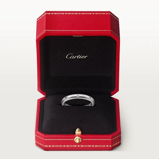 1895 wedding ring, width 2.6 mm, 3 diamonds 7