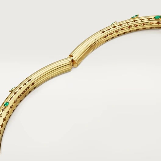 Cactus de Cartier torque necklace, emeralds, 2 diamonds 3