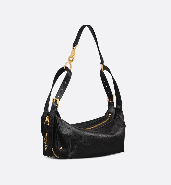 DIOR Small D-Journey Bag in Crinkled Calfskin