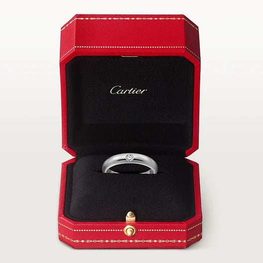 1895 wedding ring, width 3.5 mm, 1 diamond 6