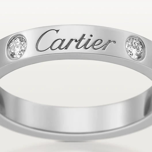 C de Cartier wedding ring, width 3 mm, 2 diamonds 2