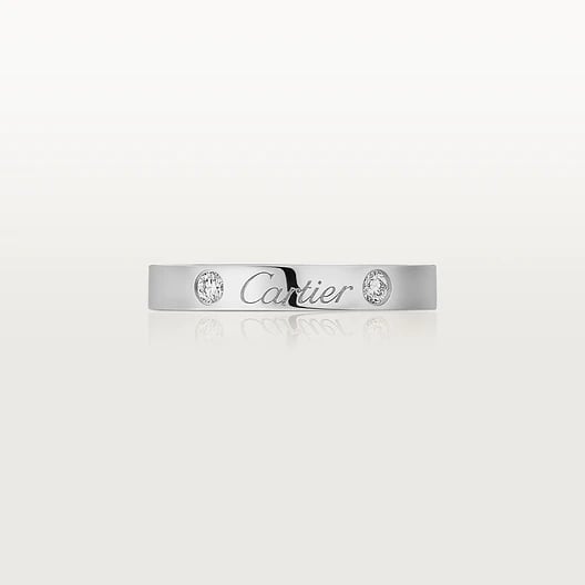 C de Cartier wedding ring, width 3 mm, 2 diamonds 3