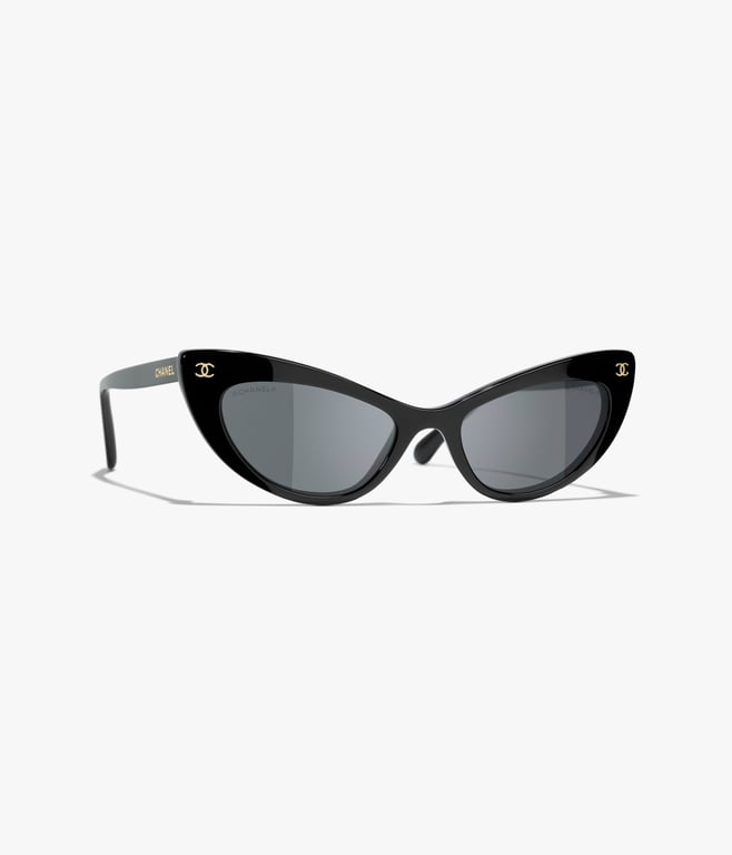 “NEW” Elegant Black Cat-Eye Sunglasses with Gold Accent Bold cat-eye sunglasses featuring a vibrant pink and black  main image 3
