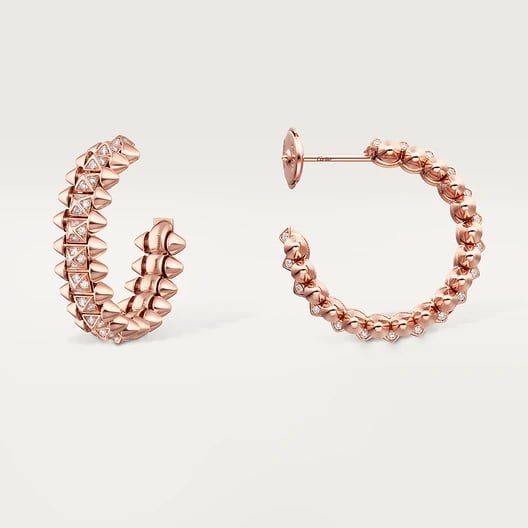 Clash de Cartier hoop earrings, small model, paved 4