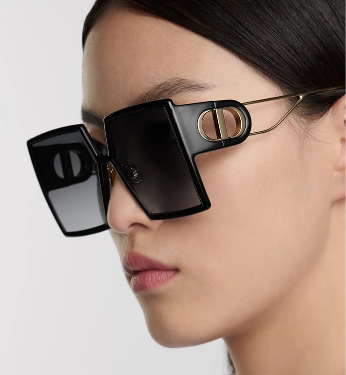 Women’s Dior Montaigne sunglasses made in Italy NWT Christian Dior 30Montaigne 12A Black Gold Grey Lens Women  main image 4