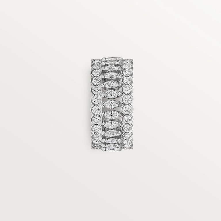 Broderie de Cartier ring, triple row, diamonds 5