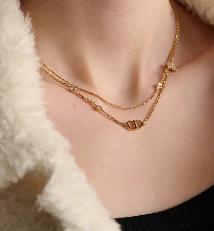DIOR Petit CD Double Necklace
