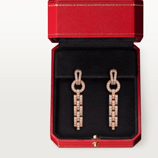 Agrafe earrings, paved 5