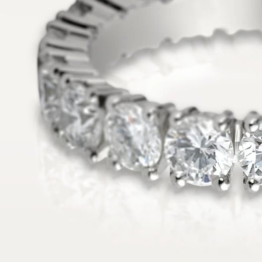 Cartier Destinée wedding ring, width 4.1 mm, paved 5