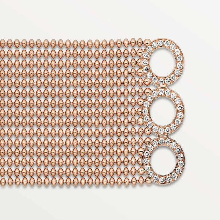 Agrafe bracelet, medium model, semi-paved 4