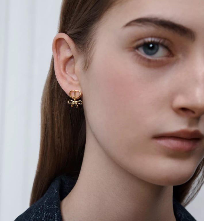 DIOR CD Mini Bow Earrings